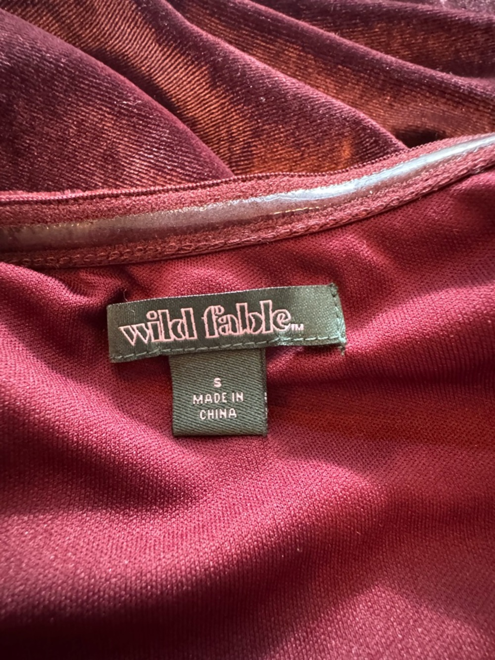 Burgundy Velvet Halter Mini Dress Size Small | Holiday Party - Picture 7 of 7